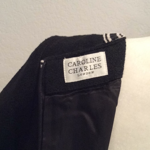 CAROLINE CHARLES LONDON VINTAGE BLACK COAT DRESS - Picture 6 of 8